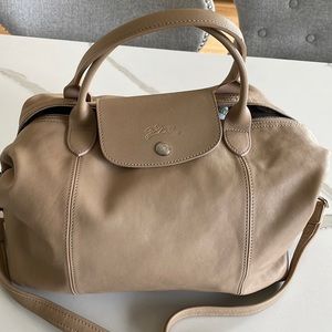 Longchamp Le Pliage Cuir leather shoulder bag
